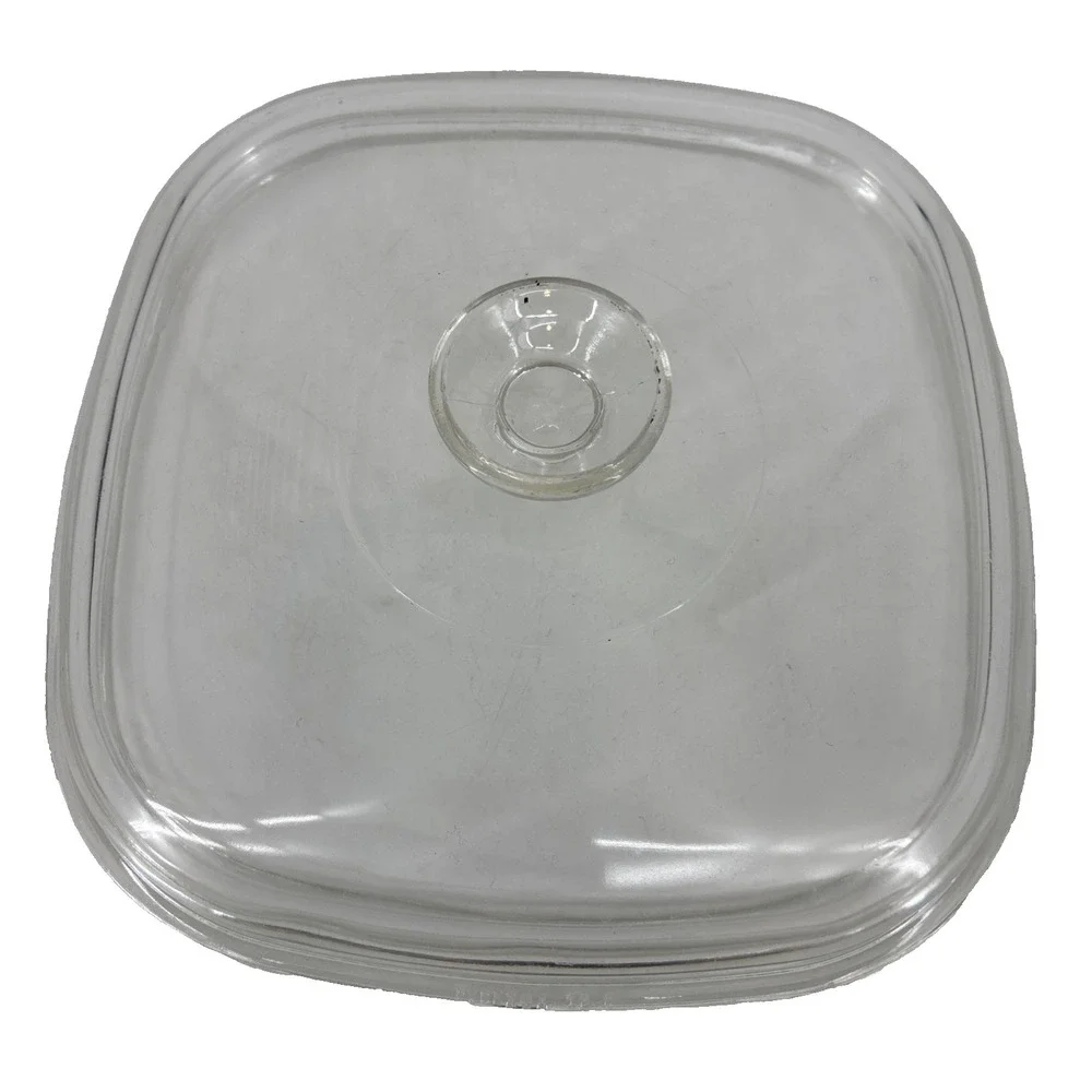Vintage Pyrex A-12-C Clear Glass Square Dome Replacement Lid Corning Ware